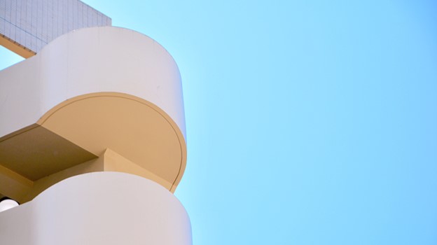 A close-up of a balcony